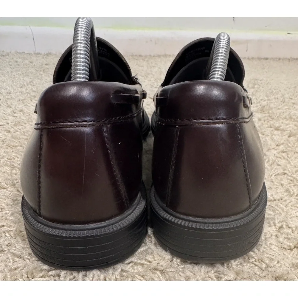 Rockport Burgundy Leather Whitlaw Tassel Loafers Men's 11 Slip On Comfort Career